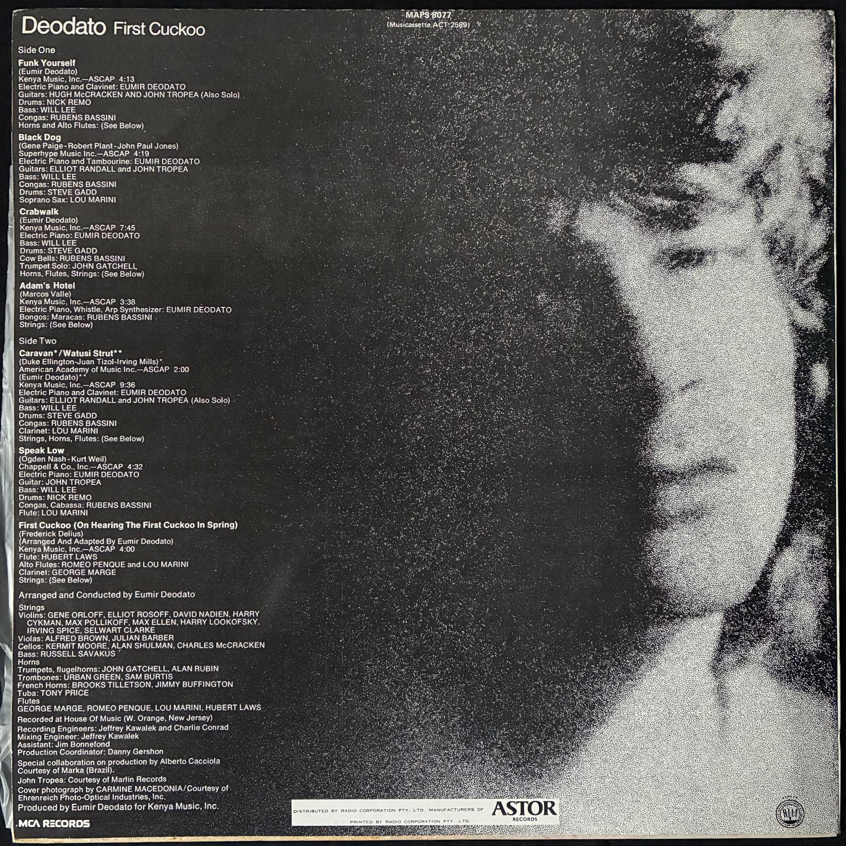 DEODATO - FIRST CUCKOO (USED VINYL 1975 AUS M-/EX+)