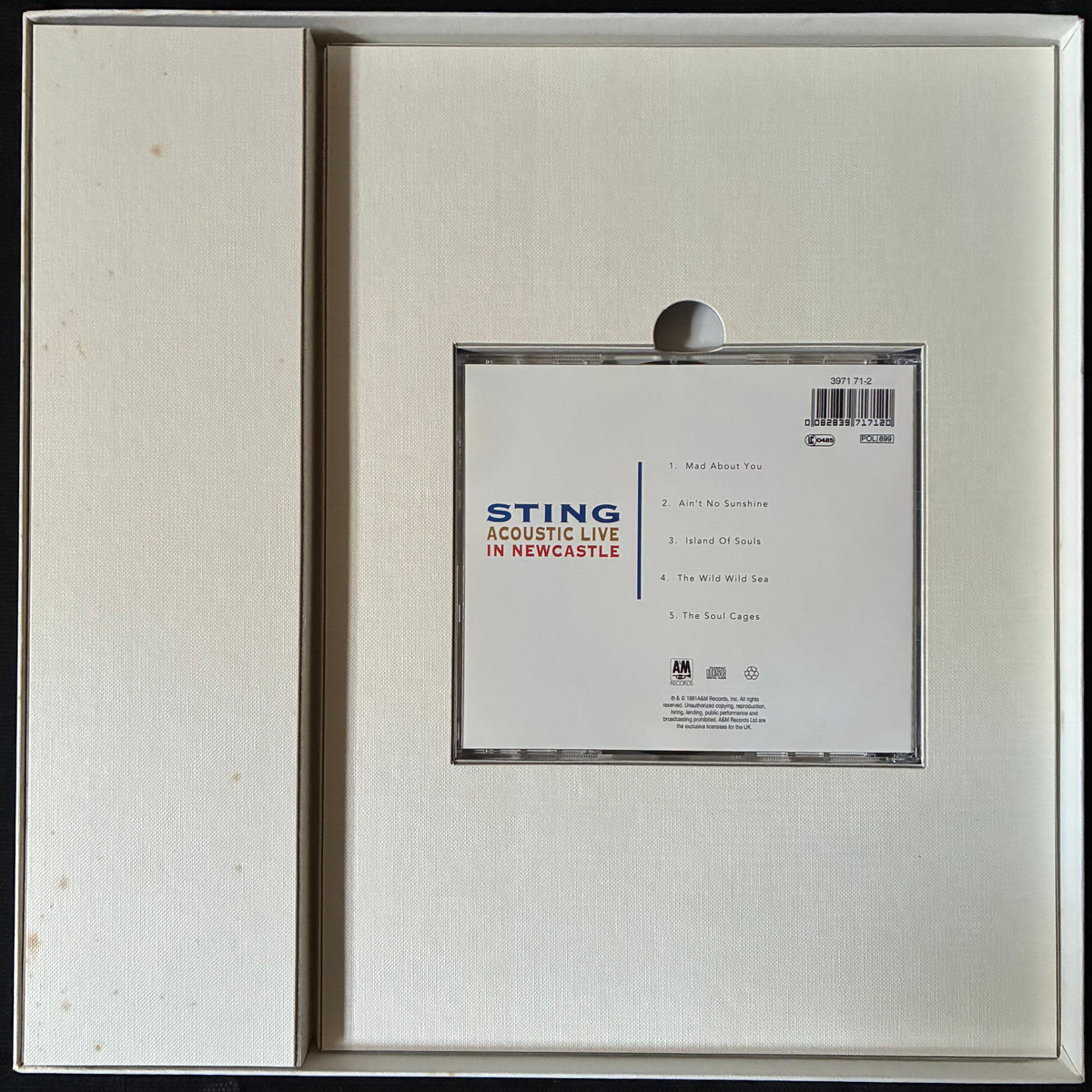STING - ACOUSTIC LIVE IN NEWCASTLE (CD EP BOX SET) (USED CD 1991 UK M-/M-/EX-)