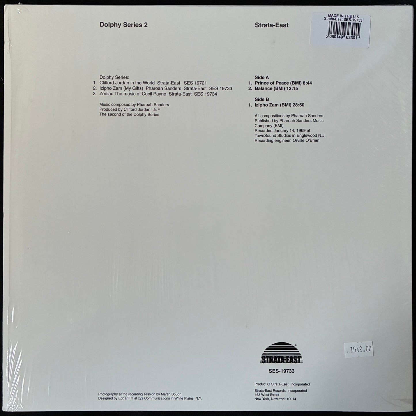 PHAROAH SANDERS - IZIPHO ZAM (MY GIFTS) (USED VINYL 2019 UK M-/M-)