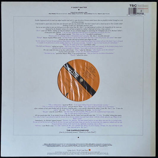 STYLE COUNCIL - STYLE COUNCIL (12") (USED VINYL 1987 UK M-/M-)