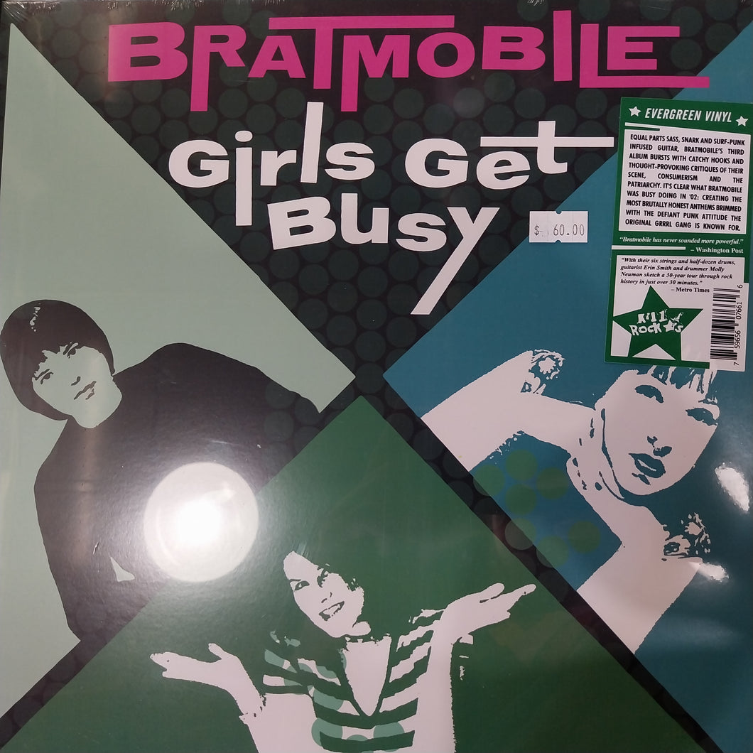 BRATMOBILE - GIRLS GET BUSY (GREEN) VINYL