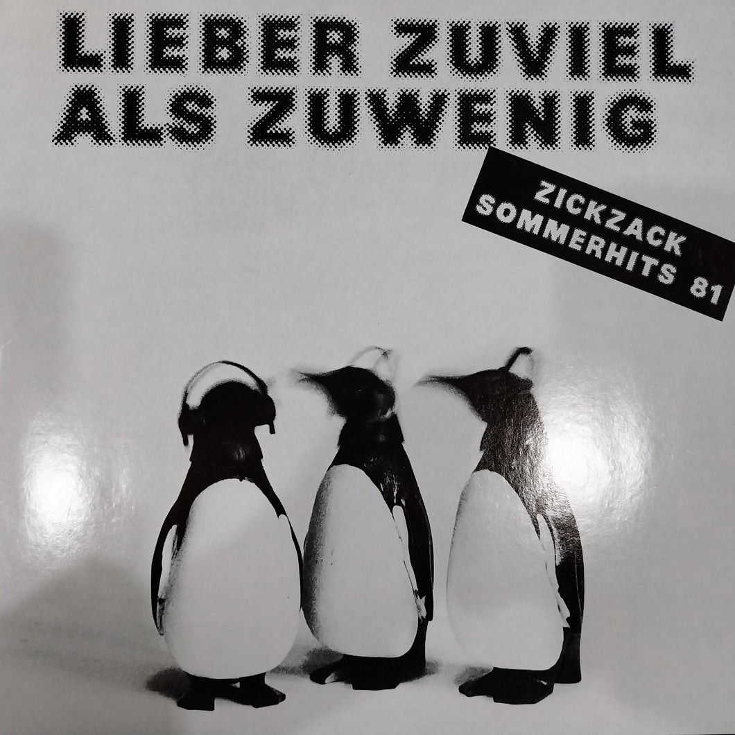 VARIOUS - LIEBER ZUVIEL ALS ZUWENIG (USED VINYL 1981 GERMAN M- M-)