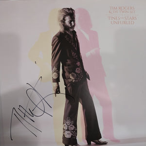 TIM ROGERS - TINES OF STARS UNFURLED (USED VINYL 2023 AUS 2LP SIGNED PINK M- M-)