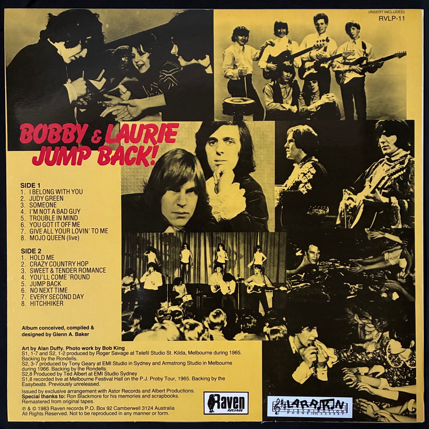 BOBBY & LAURIE - JUMP BACK! (USED VINYL 1983 AUS M-/M-)
