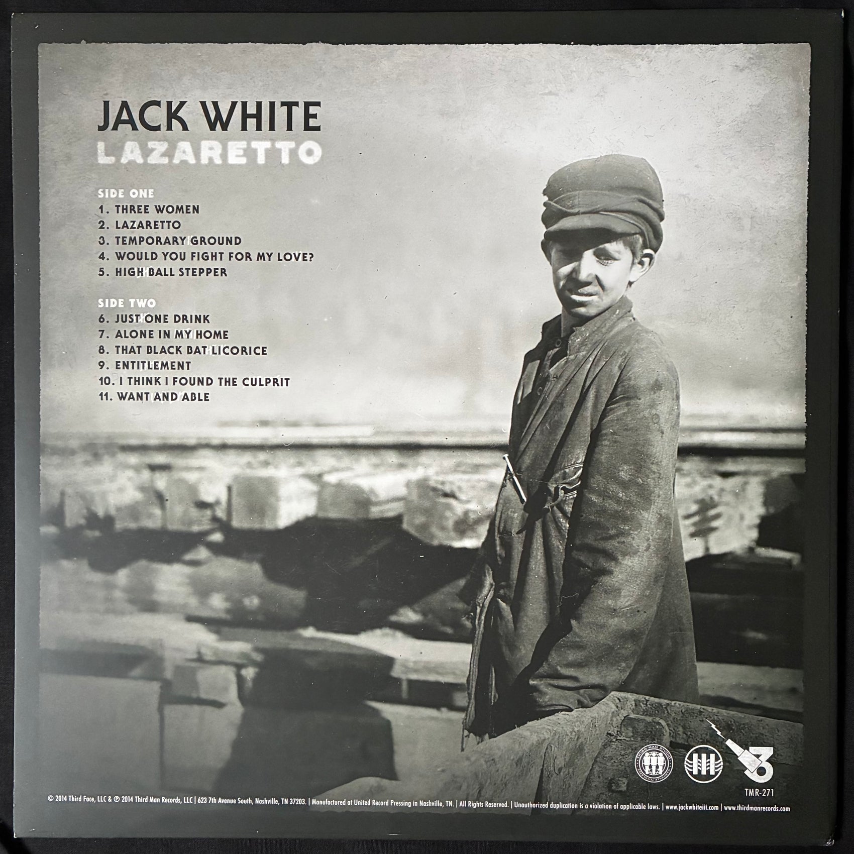 JACK WHITE - LAZARETTO (USED VINYL 2014 US M-/M-)