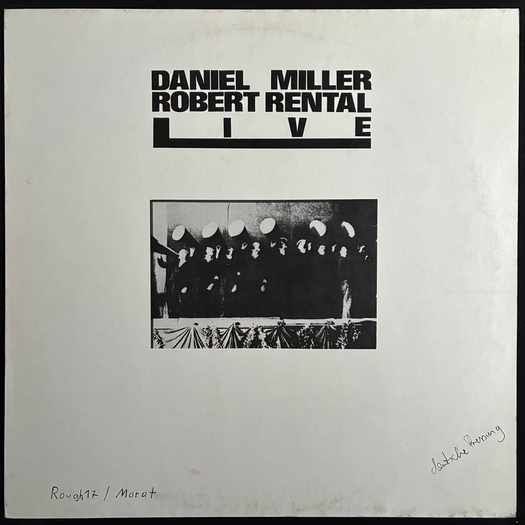 DANIEL MILLER & ROBERT RENTAL - LIVE (USED VINYL 1980 GERMANY M-/EX)