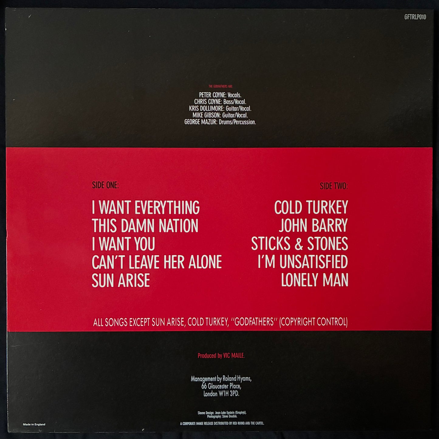 GODFATHERS - HIT BY HIT (USED VINYL 1986 UK M-/M-)