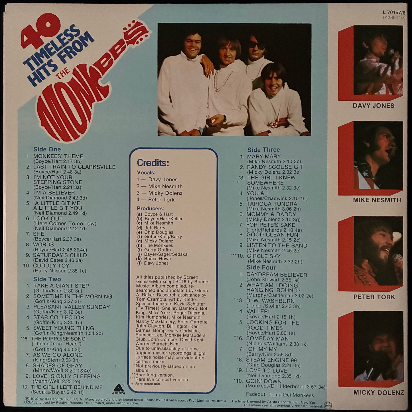MONKEES - MONKEEMANIA (2LP) (USED VINYL 1979 AUS M-/M-)