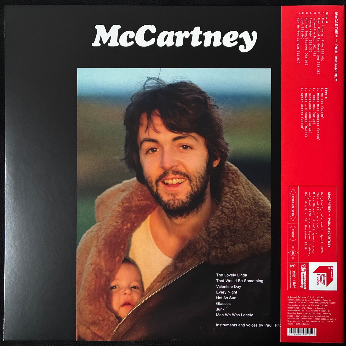 PAUL MCCARTNEY - MCCARTNEY : HALF SPEED MASTERED (2LP) (USED VINYL 2020 EU M-/M-)