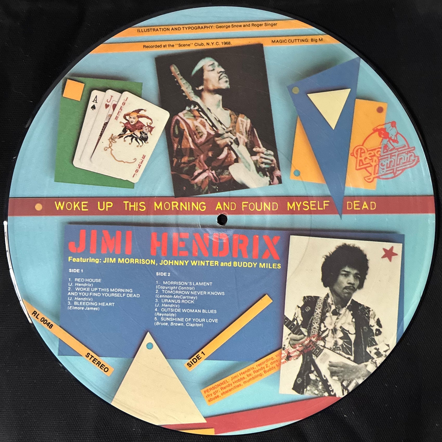 JIMI HENDRIX - WOKE UP THIS MORNING AND FOUND MYSELF DEAD (PICTURE DISC) (USED VINYL UK M-)