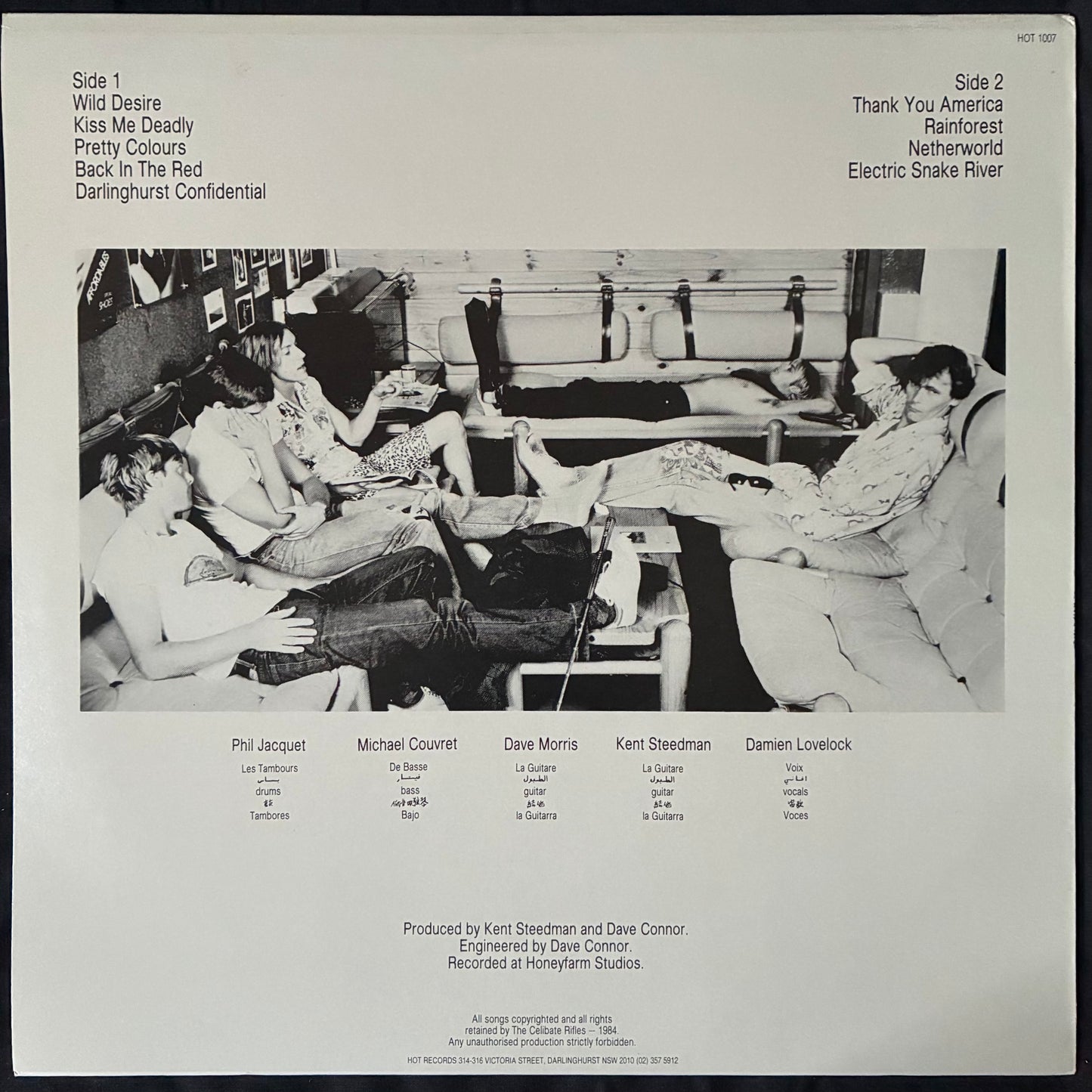 CELIBATE RIFLES - THE CELIBATE RIFLES (USED VINYL 1984 AUS M-/M-)