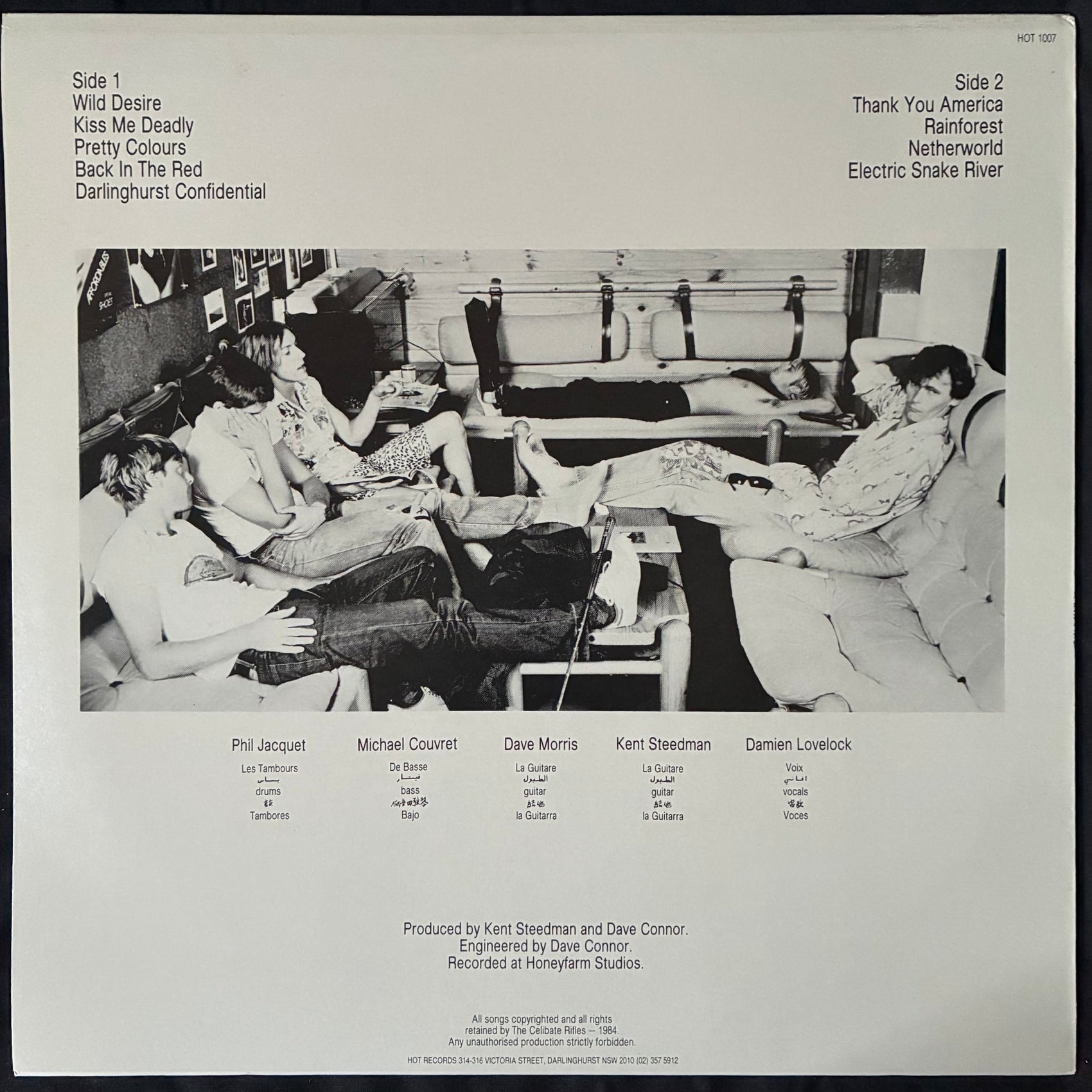 CELIBATE RIFLES - THE CELIBATE RIFLES (USED VINYL 1984 AUS M-/M-)