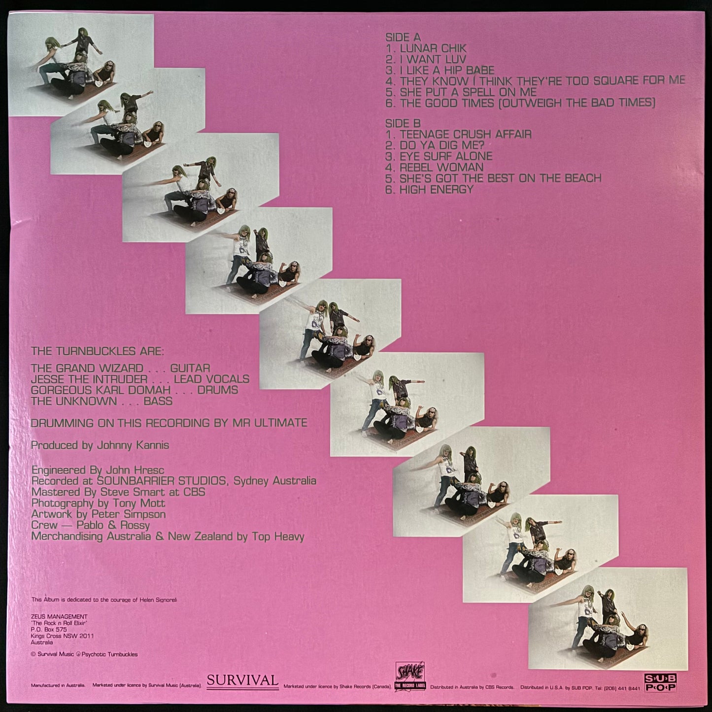PSYCHOTIC TURNBUCKLES - PHAROAHS OF THE FAR OUT (USED VINYL 1989 AUS M-/M-)
