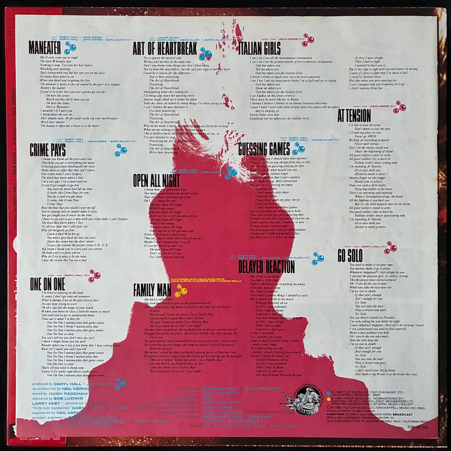 DARYL HALL + JOHN OATES - H20 (USED VINYL 1982 JAPAN M-/M-)