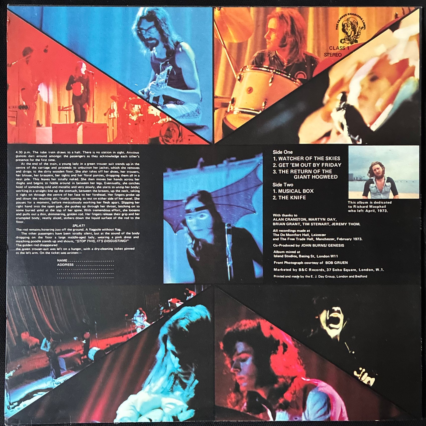 GENESIS - GENESIS LIVE (SECOND PRESSING) (USED VINYL 1973 UK M-/M-)