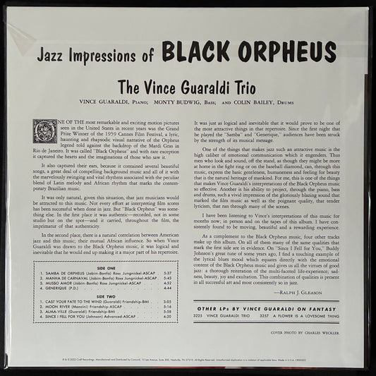 VINCE GUARALDI TRIO - JAZZ IMPRESSIONS OF BLACK ORPHEUS (180GM) (USED VINYL 2023 US M-/M-)