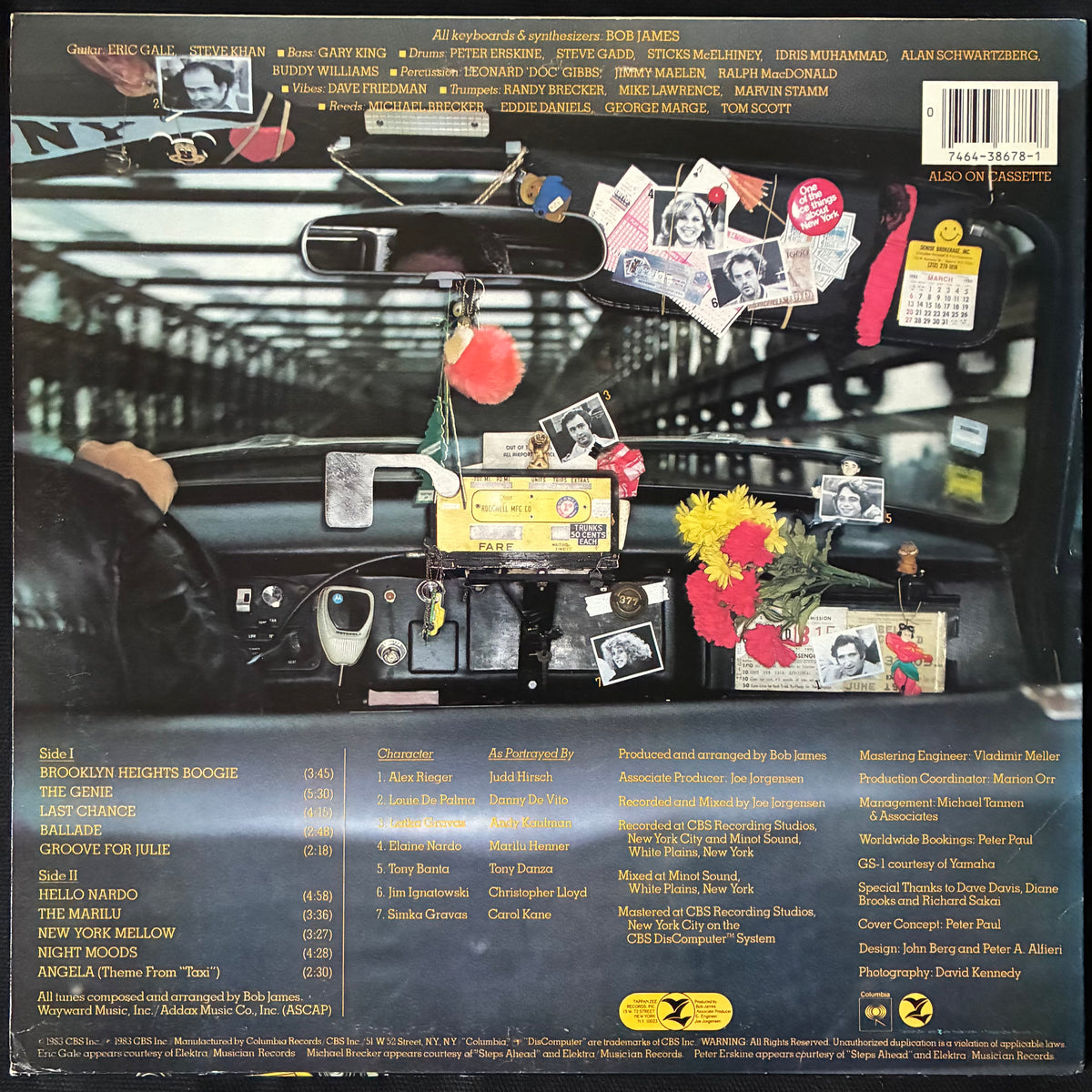 BOB JAMES - THE GENIE : THEMES & VARIATIONS FROM THE TV SERIES TAXI (USED VINYL 1983 US M-/EX+)