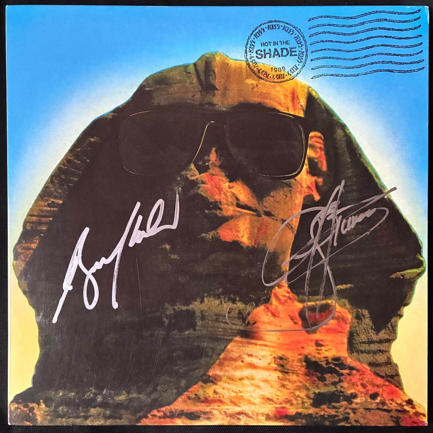 KISS - HOT IN THE SHADE (SIGNED BY GENE SIMMONS & BRUCE KULICK) (USED VINYL 2014 EU EX+/M-)