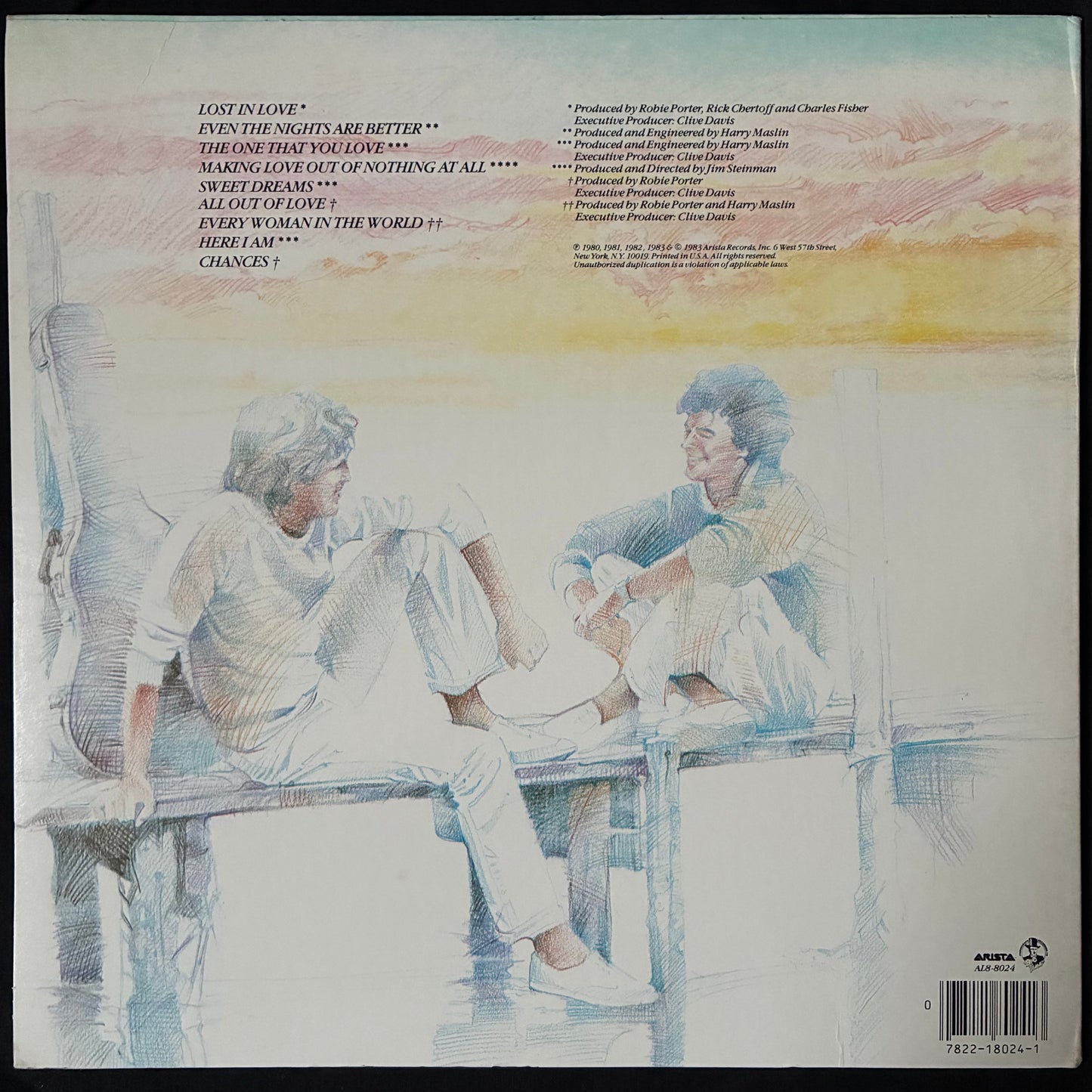 AIR SUPPLY - GREATEST HITS (USED VINYL 1983 US M-/EX+)