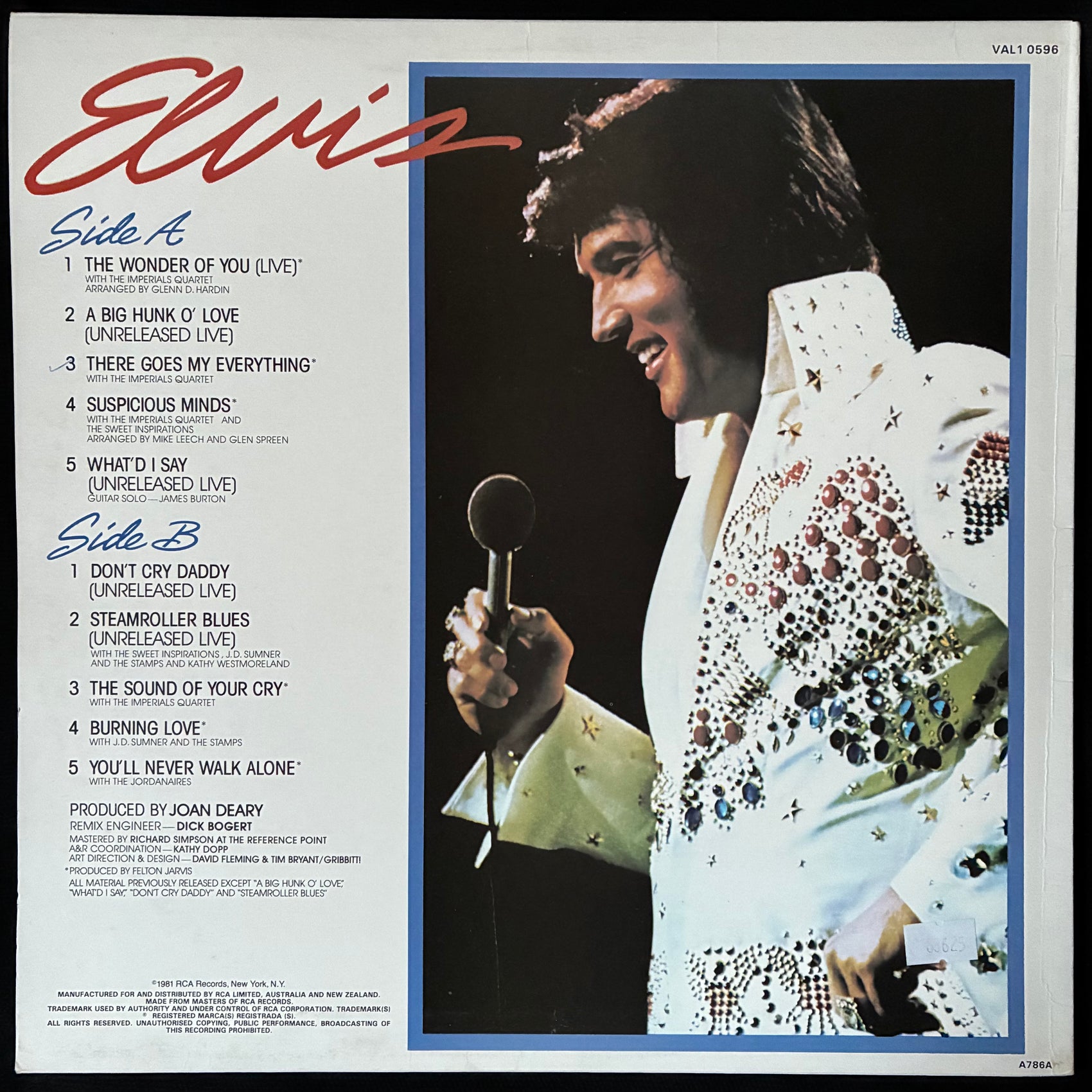 ELVIS PRESLEY - GREATEST HITS VOLUME ONE (USED VINYL 1981 AUS M-/EX)