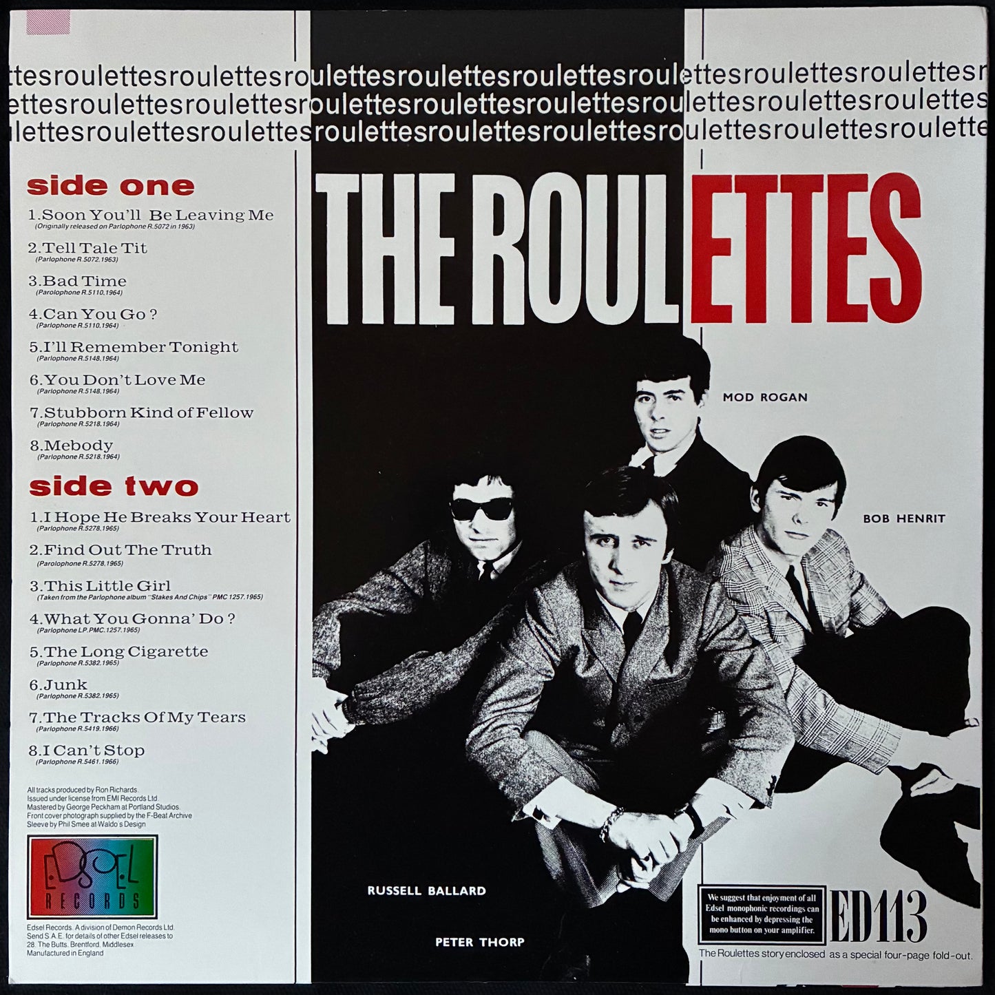 ROULETTES - RUSS BOB PETE & MOD (USED VINYL 1983 UK M-/M-)