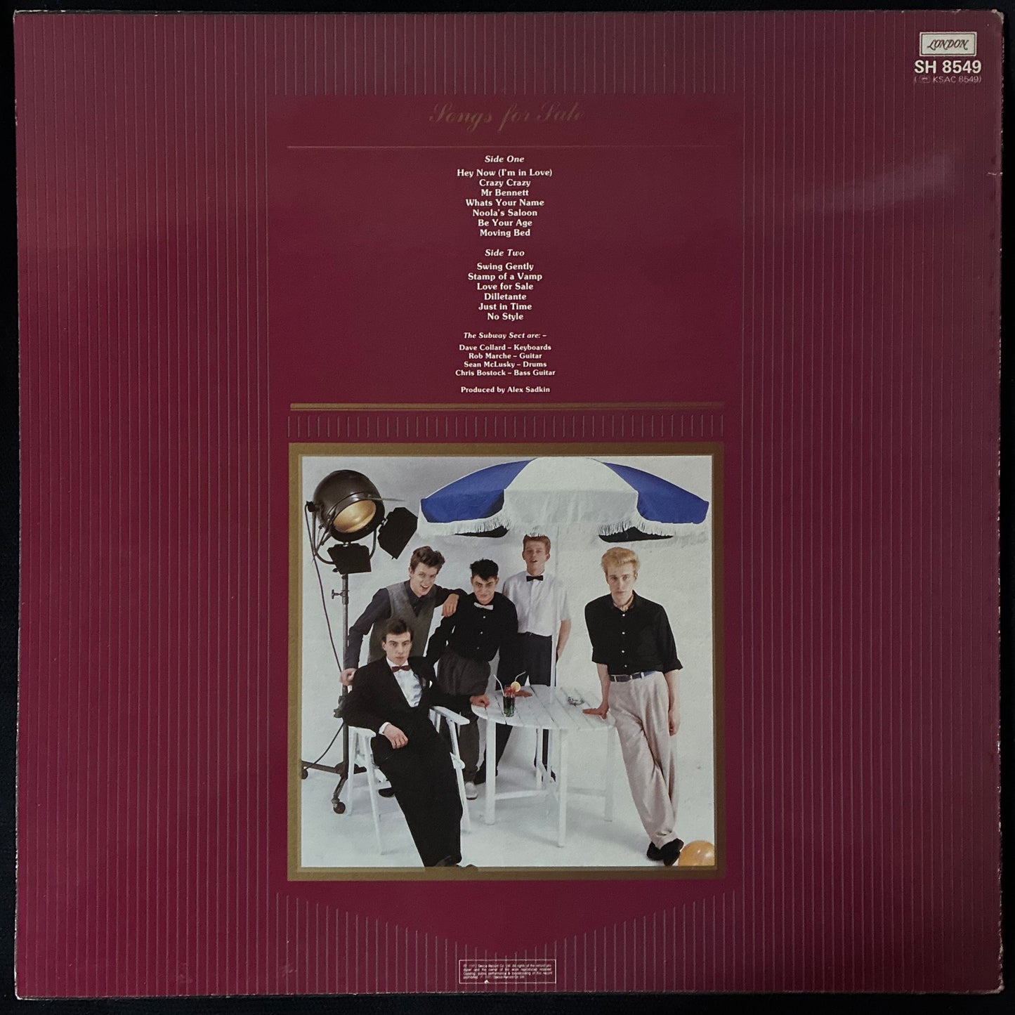 VIC GODARD & THE SUBWAY SECT - SONGS FOR SALE (USED VINYL 1982 UK M-/EX+)