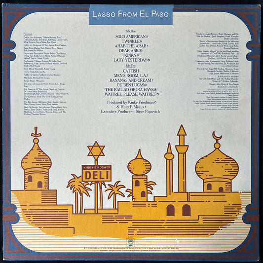KINKY FRIEDMAN - LASSO FROM EL PASO (USED VINYL 1976 US M-/M-)