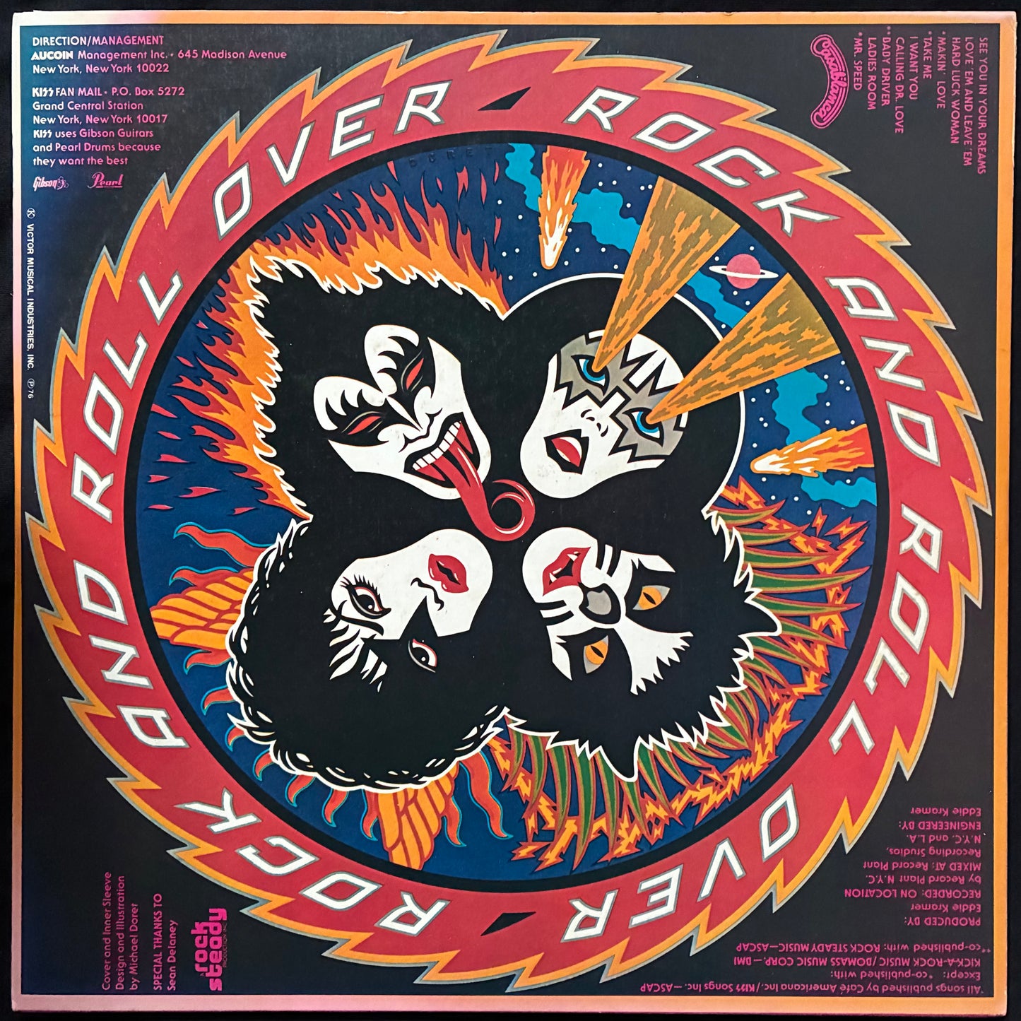 KISS - ROCK AND ROLL OVER (FIRST PRESSING) (USED VINYL 1976 JAPAN EX+/EX)