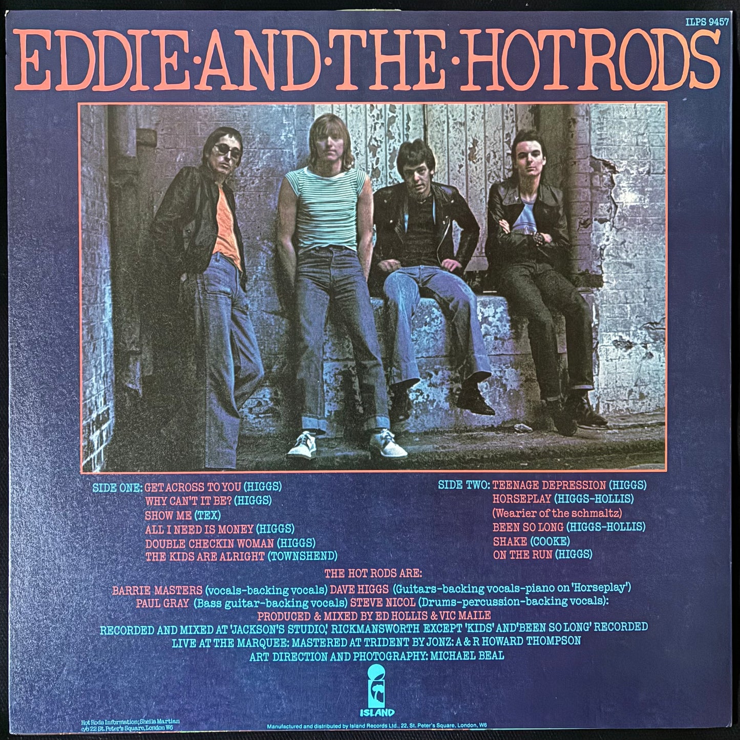 EDDIE AND THE HOTRODS - TEENAGE DEPRESSION (USED VINYL 1976 UK M-/M-)