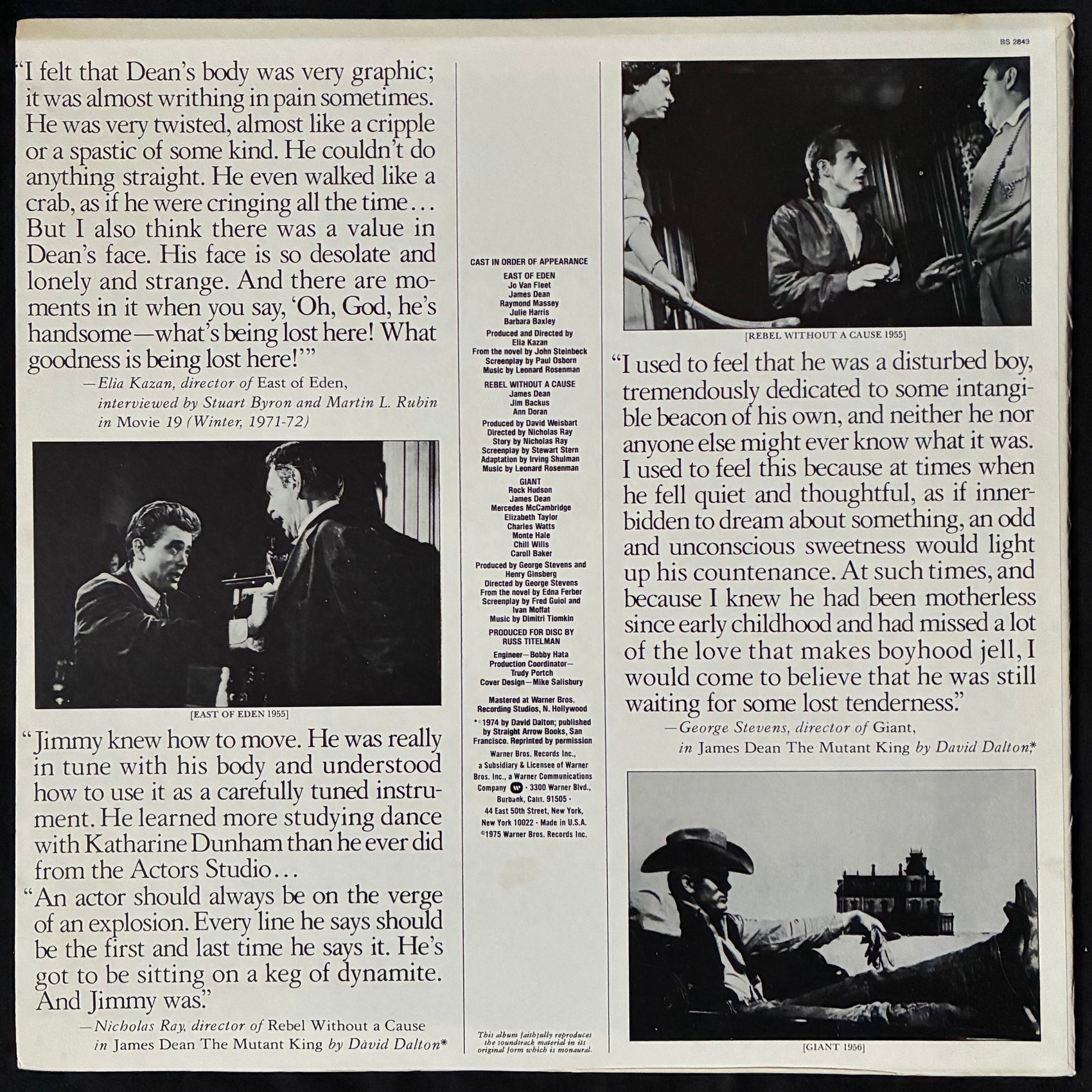 JAMES DEAN - SOUND TRACK (USED VINYL 1975 US M-/M-)