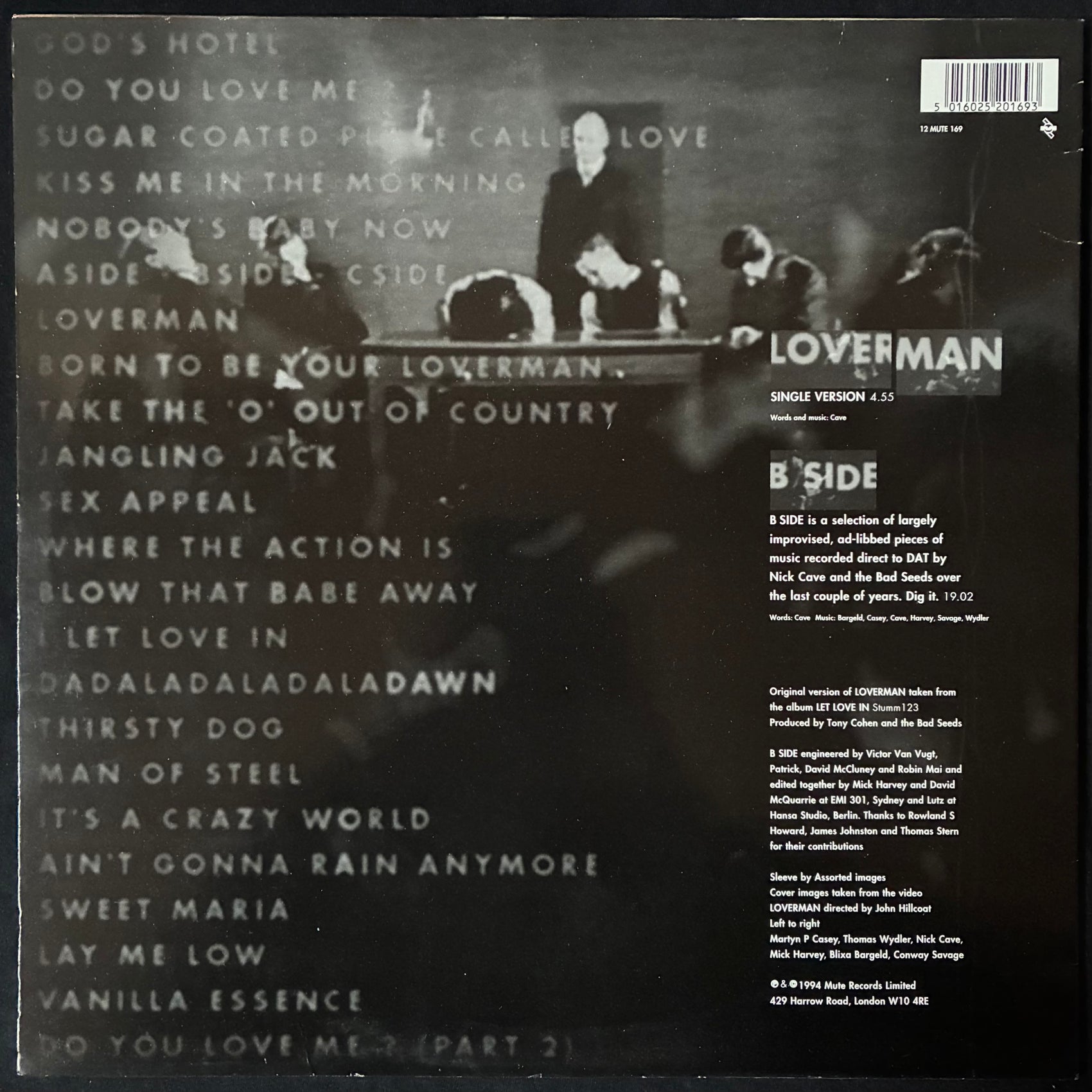 NICK CAVE AND THE BAD SEEDS - LOVERMAN (12") (USED VINYL 1994 UK M-/EX+)