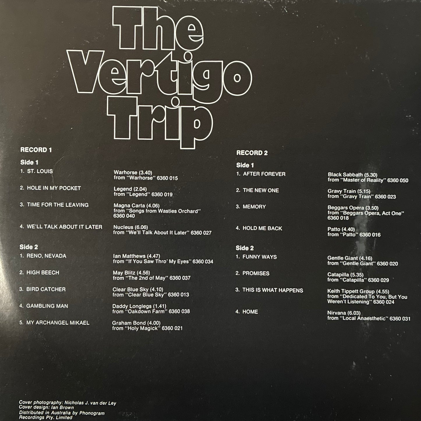 VARIOUS ARTISTS - THE VERTIGO TRIP (2LP) (USED VINYL 1971 AUS M-/EX-)