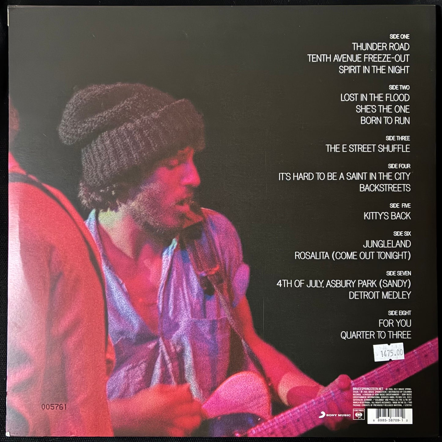 BRUCE SPRINGSTEEN & THE E STREET BAND - HAMMERSMITH ODEON, LONDON '75 (4LP) (USED VINYL 2017 EU M-/M-)