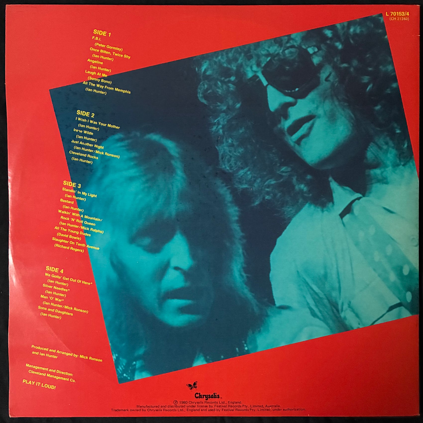 IAN HUNTER - WELCOME TO THE CLUB (2LP) (USED VINYL 1980 AUS EX+/EX+)