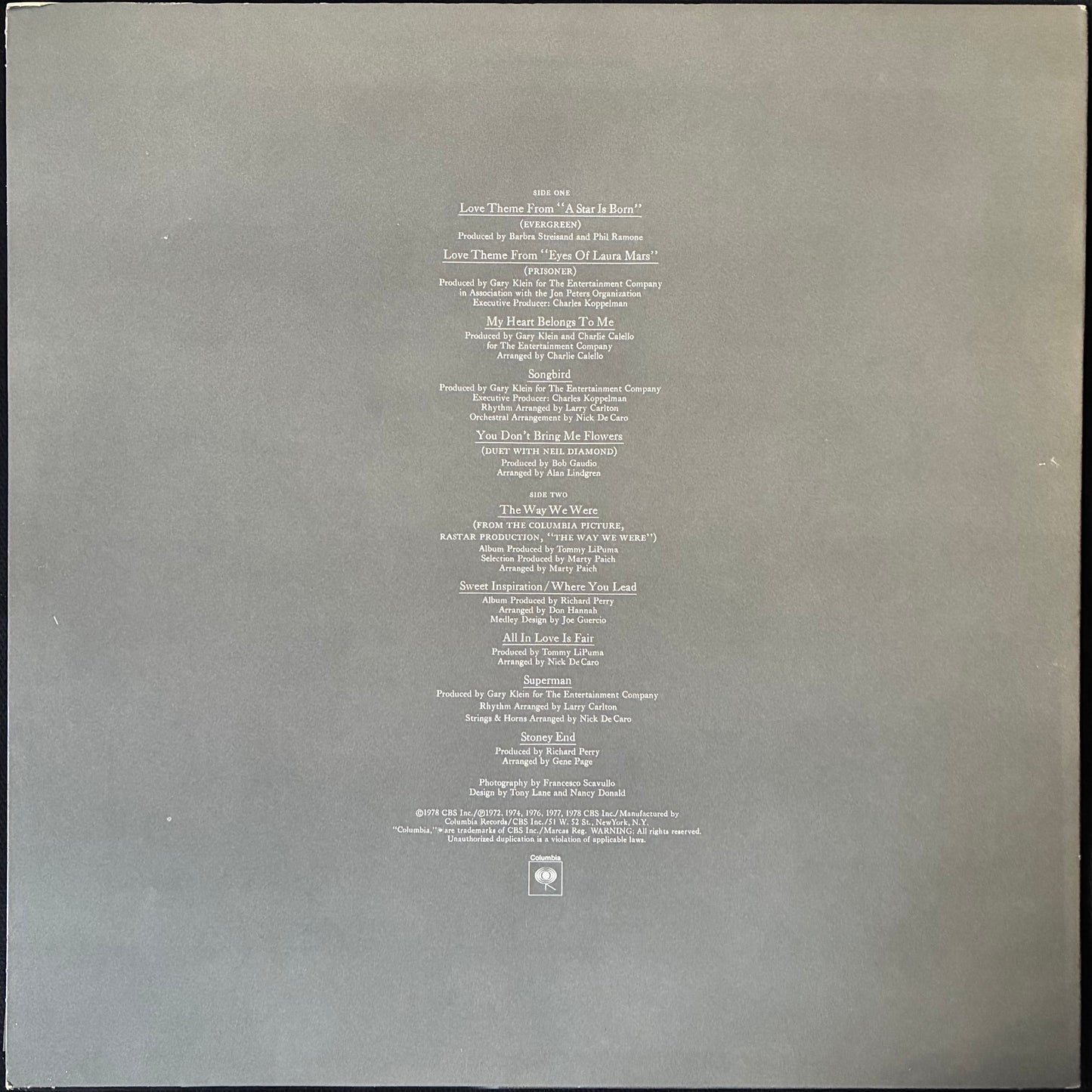 BARBRA STREISAND - BARBRA STREISAND'S GREATEST HITS VOLUME 2 (USED VINYL 1978 US M-/EX+)