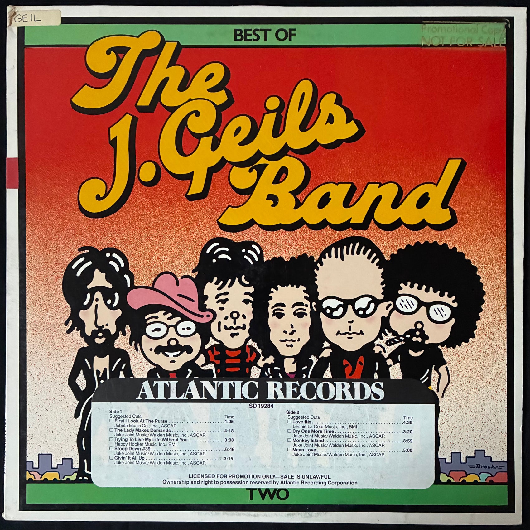J. GEILS BAND - BEST OF THE J. GEILS BAND TWO (PROMO) (USED VINYL 1980 US M-/EX)