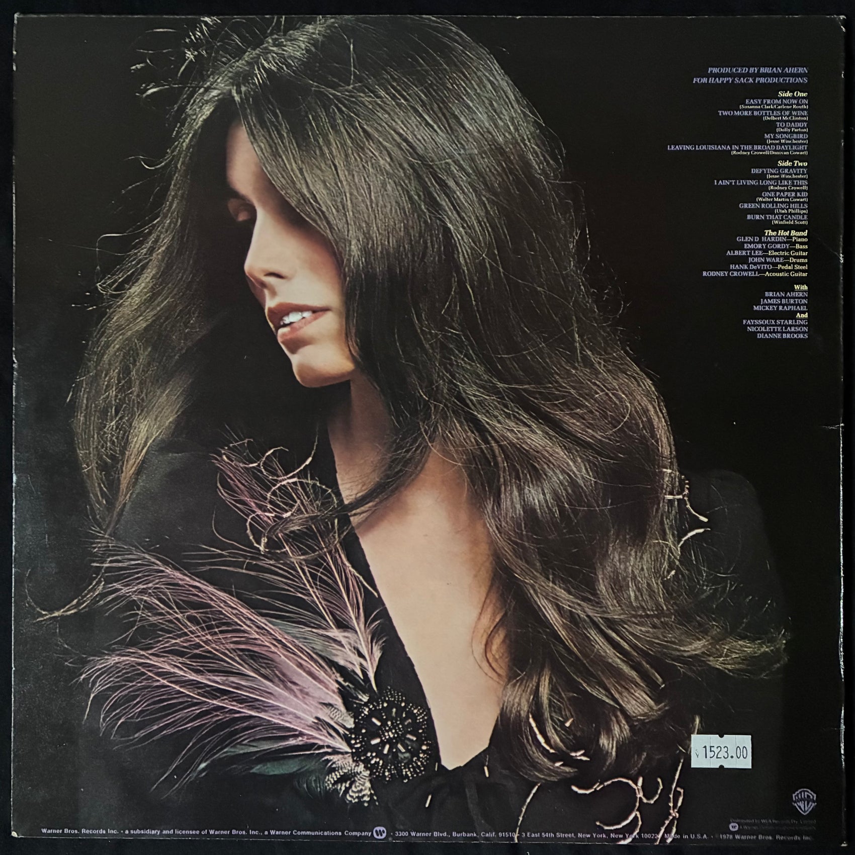 EMMYLOU HARRIS - QUARTER MOON IN A TEN CENT TOWN (USED VINYL 1978 AUS M-/EX+)