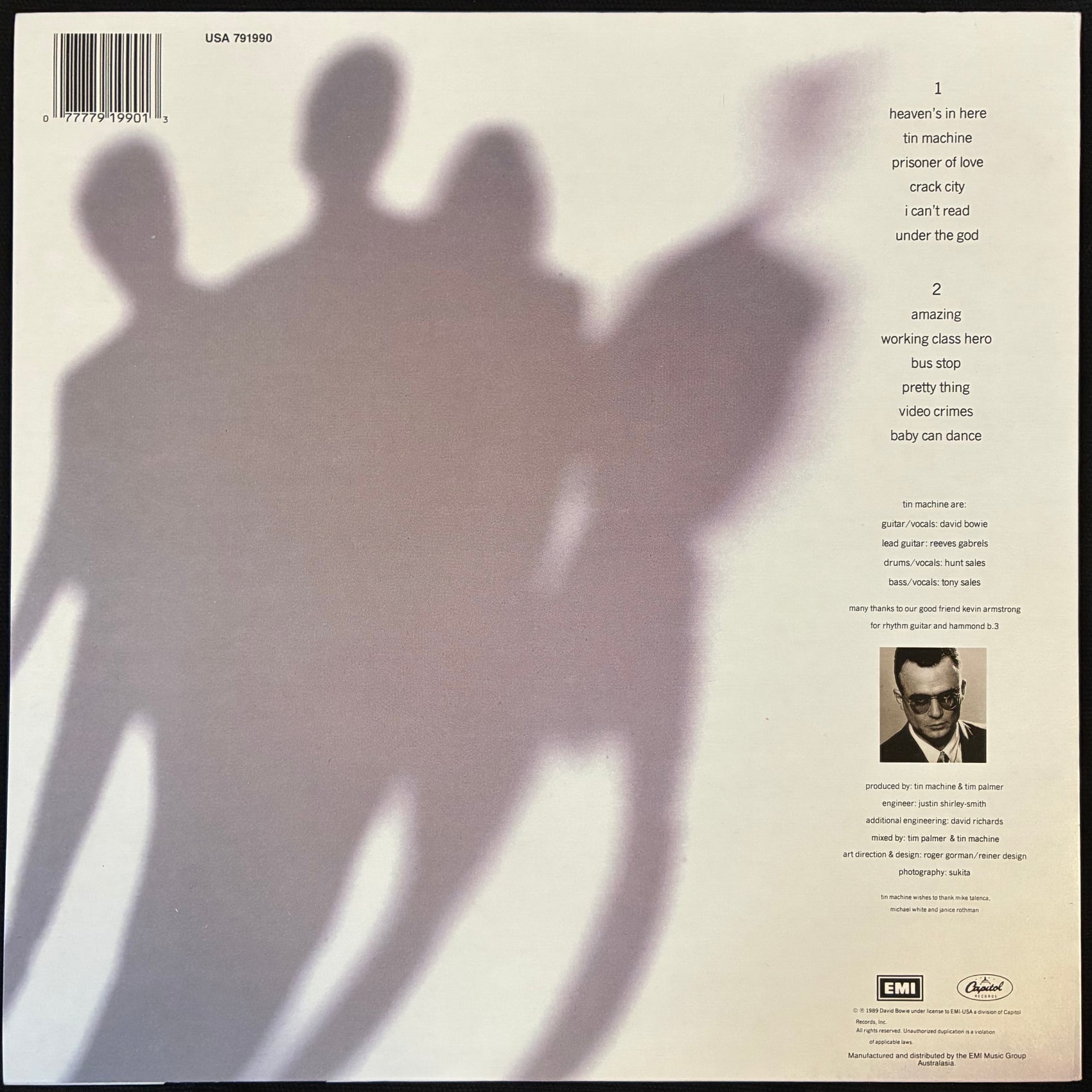 TIN MACHINE - TIN MACHINE (USED VINYL 1989 AUS M-/M-)