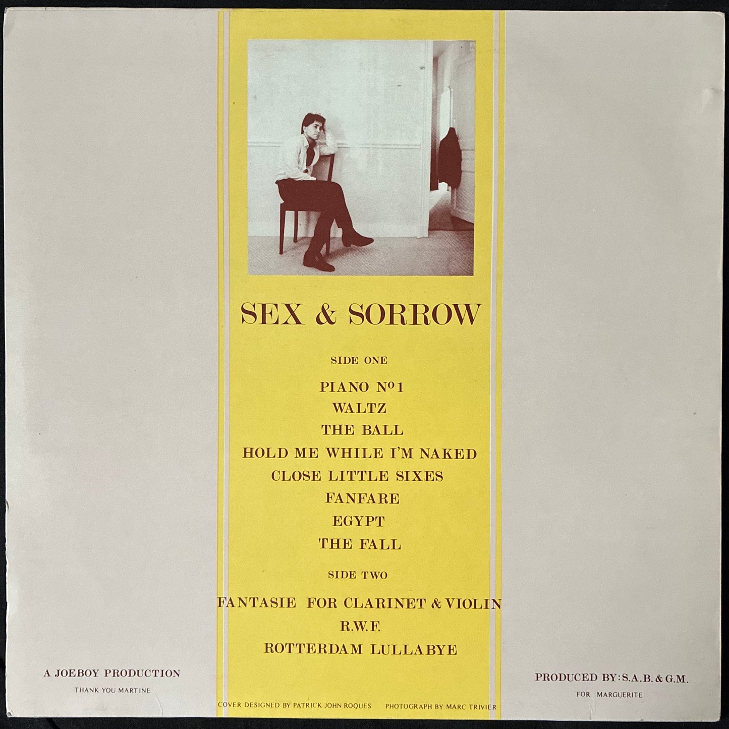 STEVEN BROWN - MUSIC FOR SOLO PIANO (USED VINYL 1984 BENELUX M-/EX)