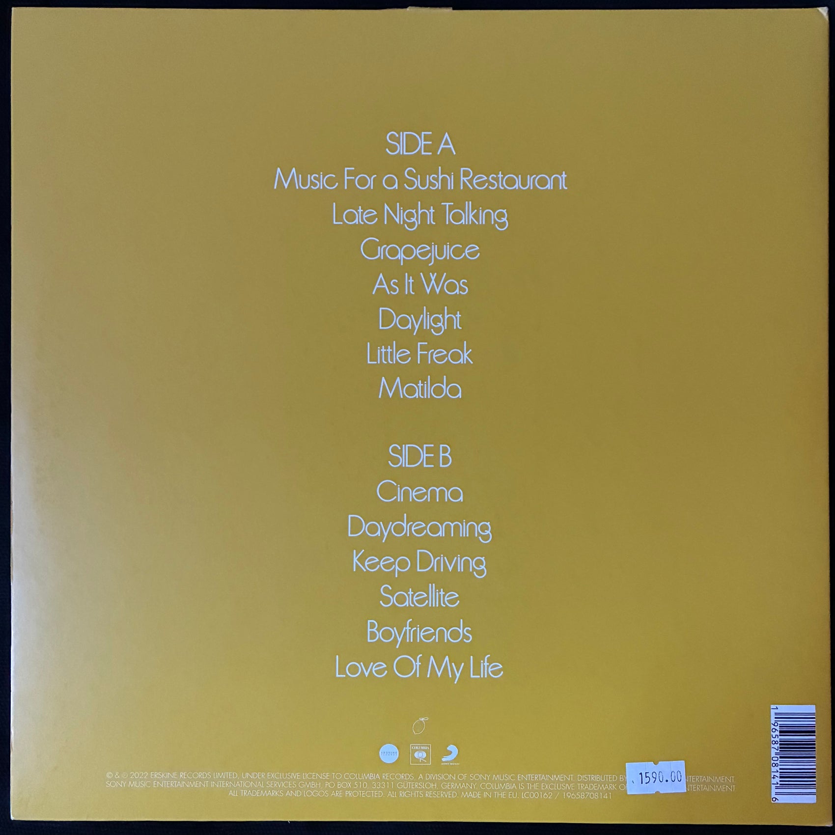 HARRY STYLES - HARRY'S HOUSE (YELLOW COLOURED) (USED VINYL 2022 EU M-/EX)