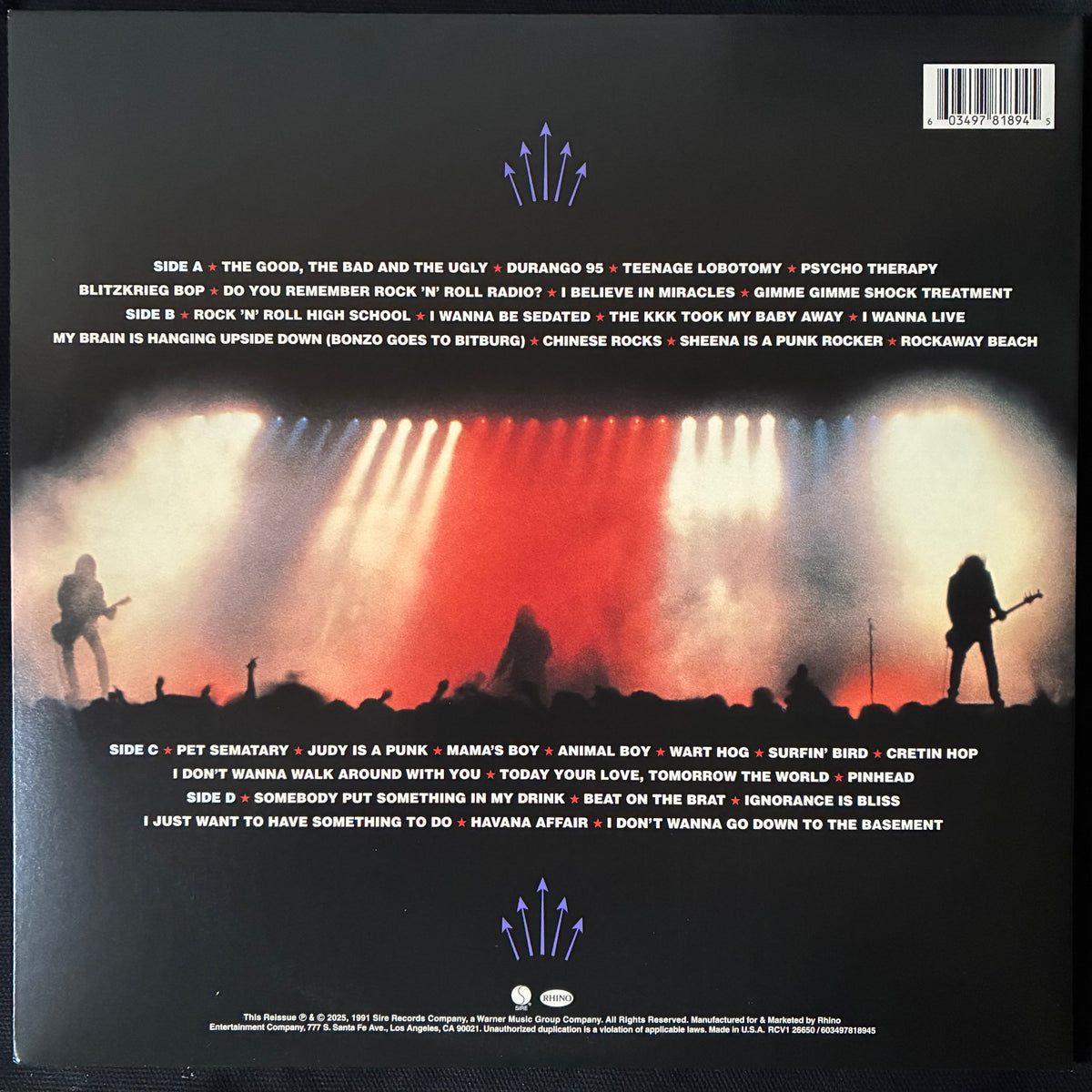 RAMONES - LOCO LIVE (2LP) (RED/BLUE COLOURED) (USED VINYL 2025 US M-/M-)