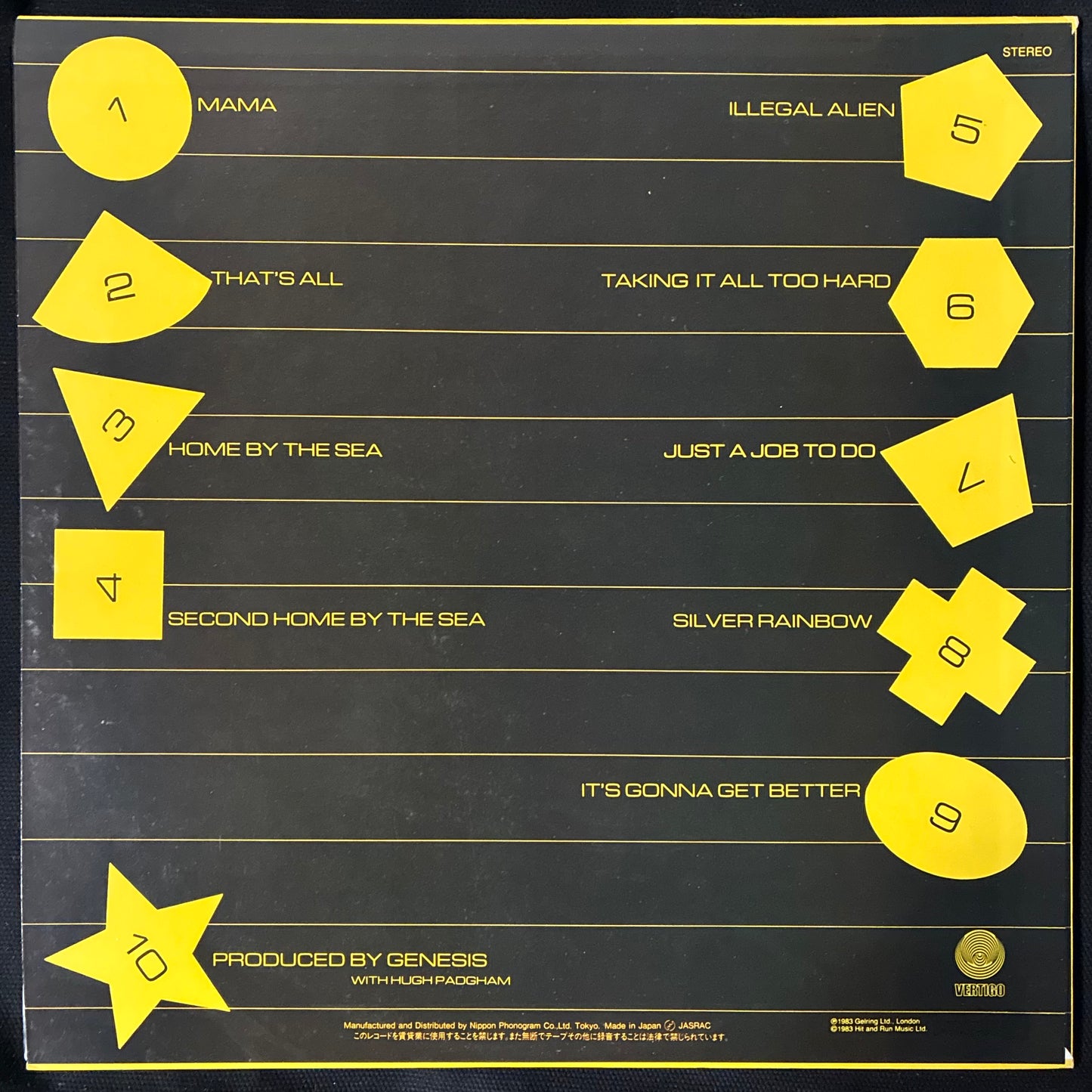 GENESIS - GENESIS (USED VINYL 1983 JAPAN M-/M-)