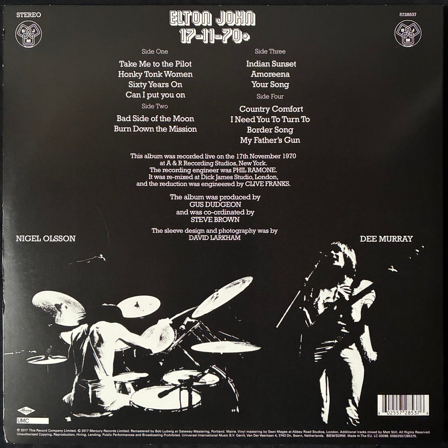 ELTON JOHN - 17-11-70+ (2LP) (180GM) (USED VINYL 2017 M-/M-)