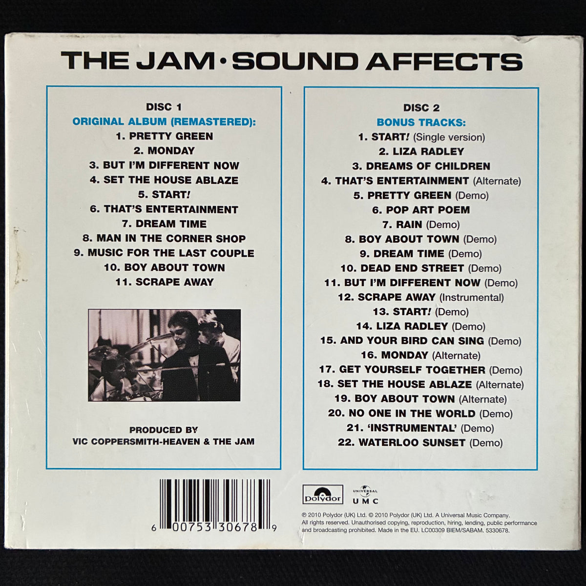 THE JAM - SOUND AFFECTS : DELUXE EDITION (2CD) (USED CD 2010 EU EX/EX)