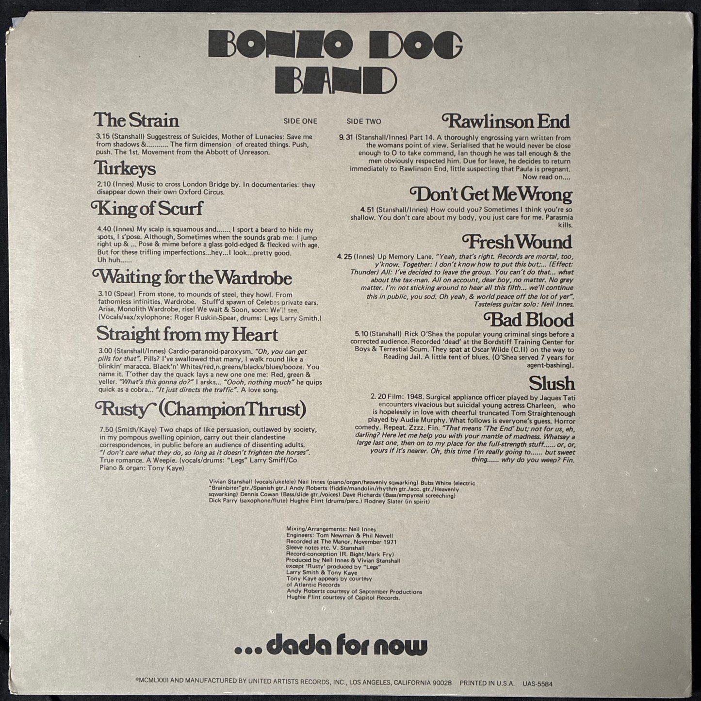 BONZO DOG BAND - LET'S MAKE UP AND BE FRIENDLY (USED VINYL 1972 US M-/EX)