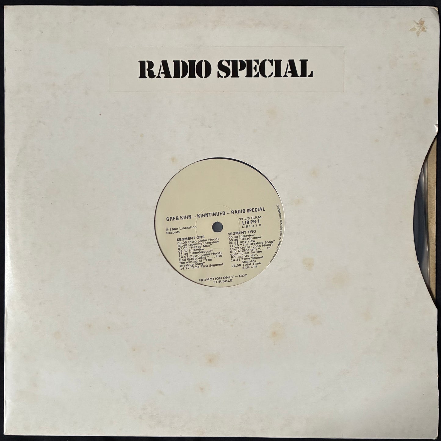 GREG KIHN - KIHNTINUED : RADIO SPECIAL (2LP) (AUS ONLY) (USED VINYL 1982 AUS M-)
