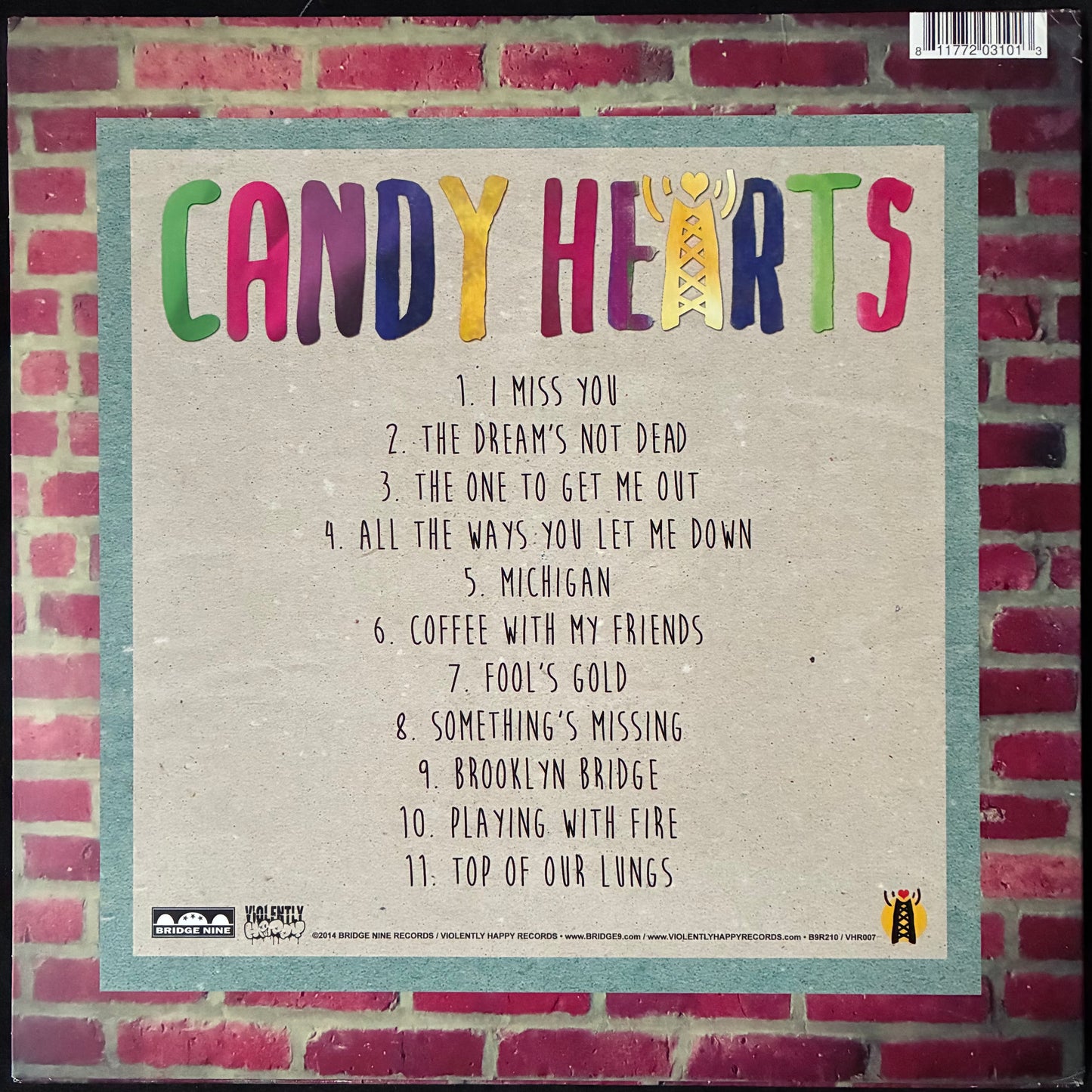 CANDY HEARTS - ALL THE WAYS YOU LET ME DOWN (PINK COLOUR) (USED VINYL 2014 US M-/EX+)