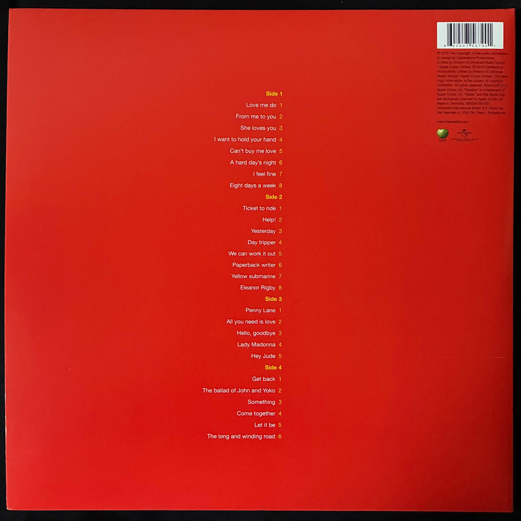 BEATLES - 1 (2LP) (USED VINYL 2015 M-/M-)