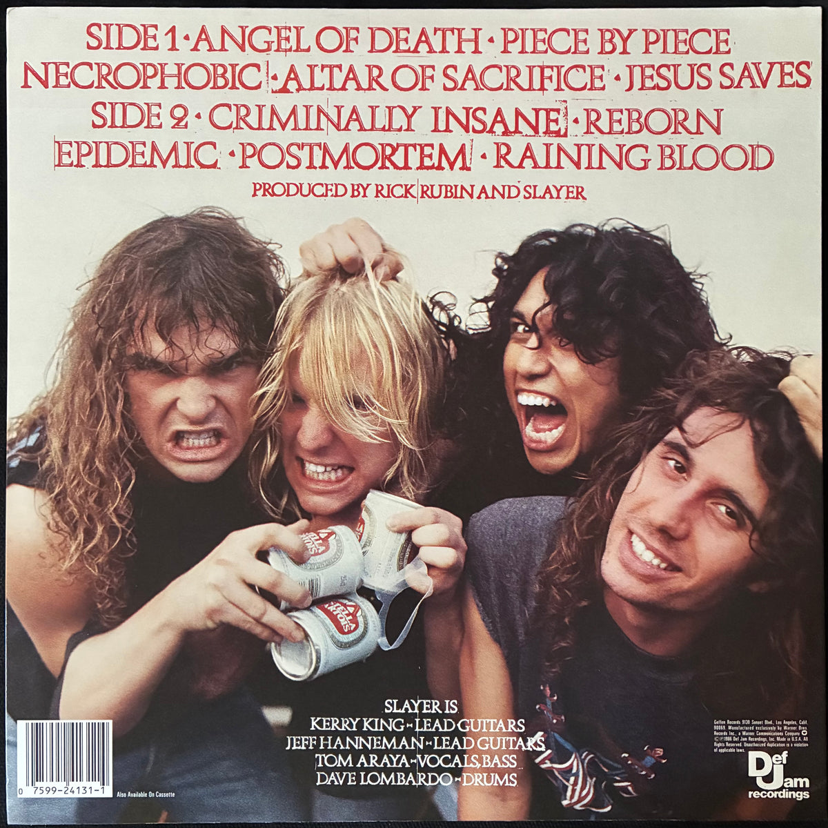 SLAYER - REIGN IN BLOOD (FIRST PRESSING) (USED VINYL 1986 US M-/M-)