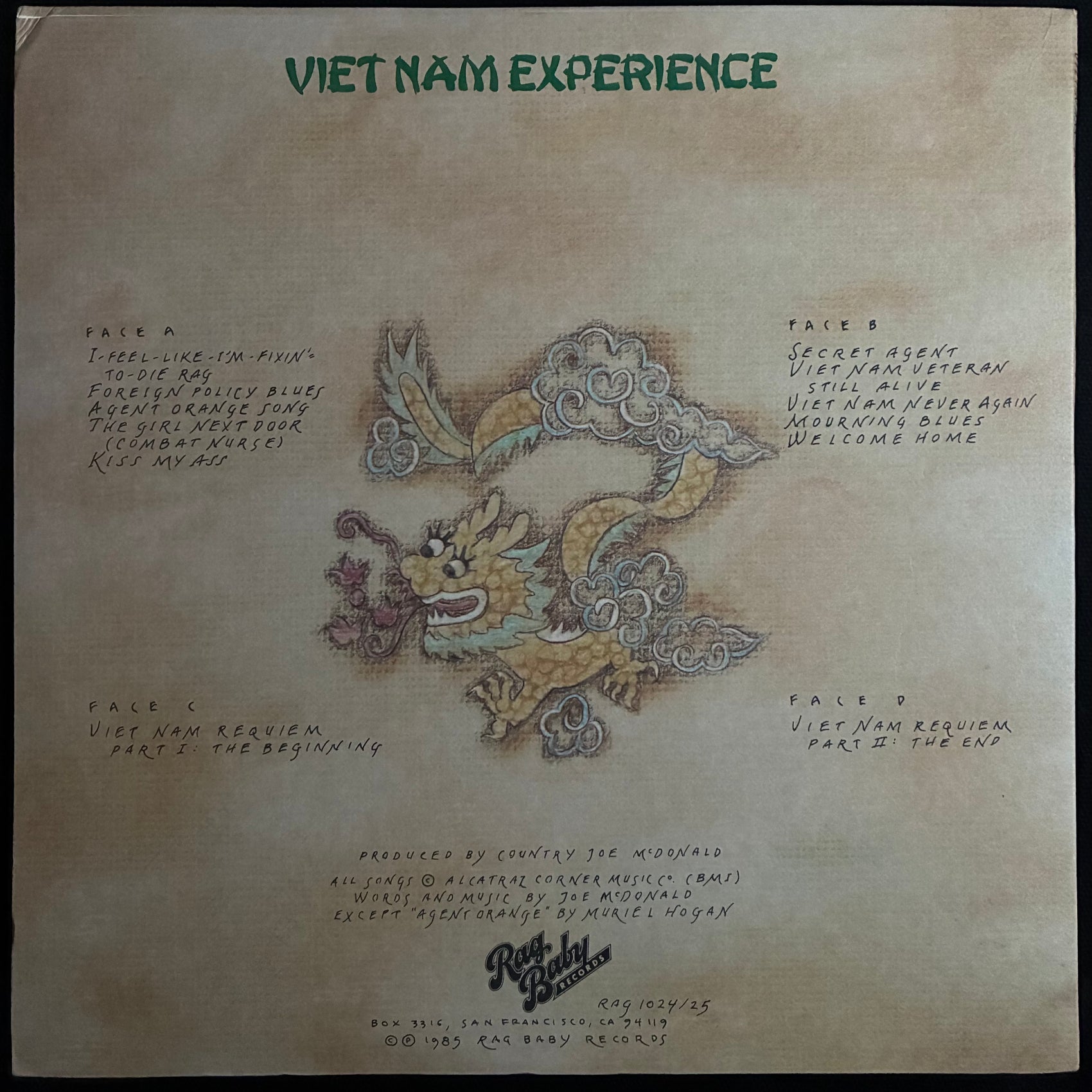 COUNTRY JOE - VIET NAM EXPERIENCE (2LP) (USED VINYL 1986 US M-/EX+)